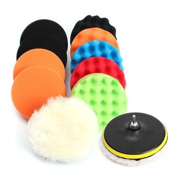 

11Pcs 3" Waffle Buffer Polishing Pad Set For Car Polisher