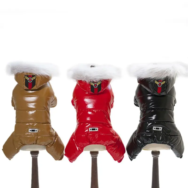 Высокое качество Зима Собаки Одежда теплая куртка для питомца четырехконечные комбинезон одежда для маленьких собак Одежда для собак
