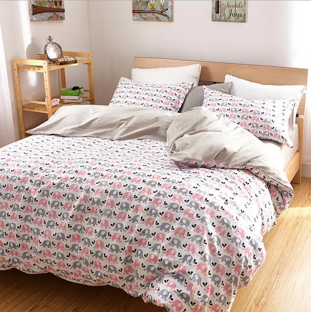 luxury elephant bedding set queen king twin size cotton fitted full size elephant sheets