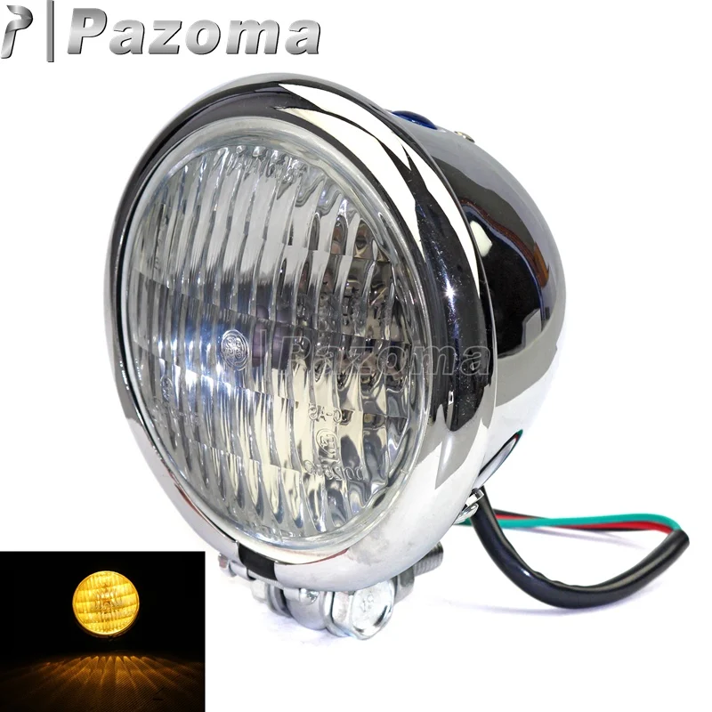 6.5/" Chrome Headlamp Headlight Assembly Harley Springer Bobber Chopper Custom