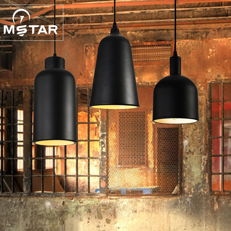 

Nordic simple iron loft stair pendant light warehouse retro industrial lamp