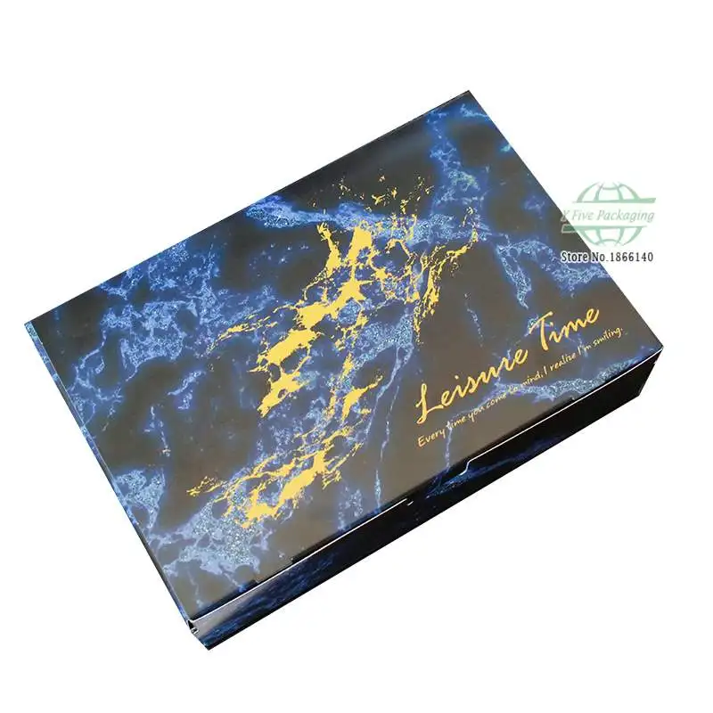 

Blue Marble Cake Paper Box Wedding Homemade Cookies Candy Packing Box 100pcs/lot Free shipping