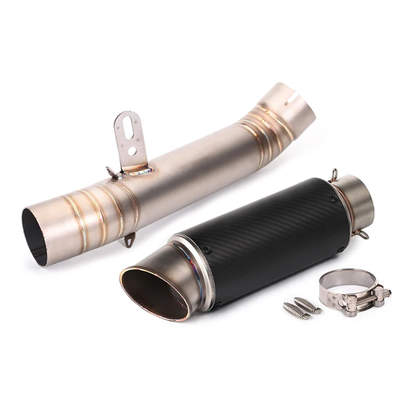 

Motorcycle Exhaust Full System 60MM Exhaust Muffler + Exhaust Middle Pipe Case For Aprilia RSV4 2012 2013 2014 2015 silp-on