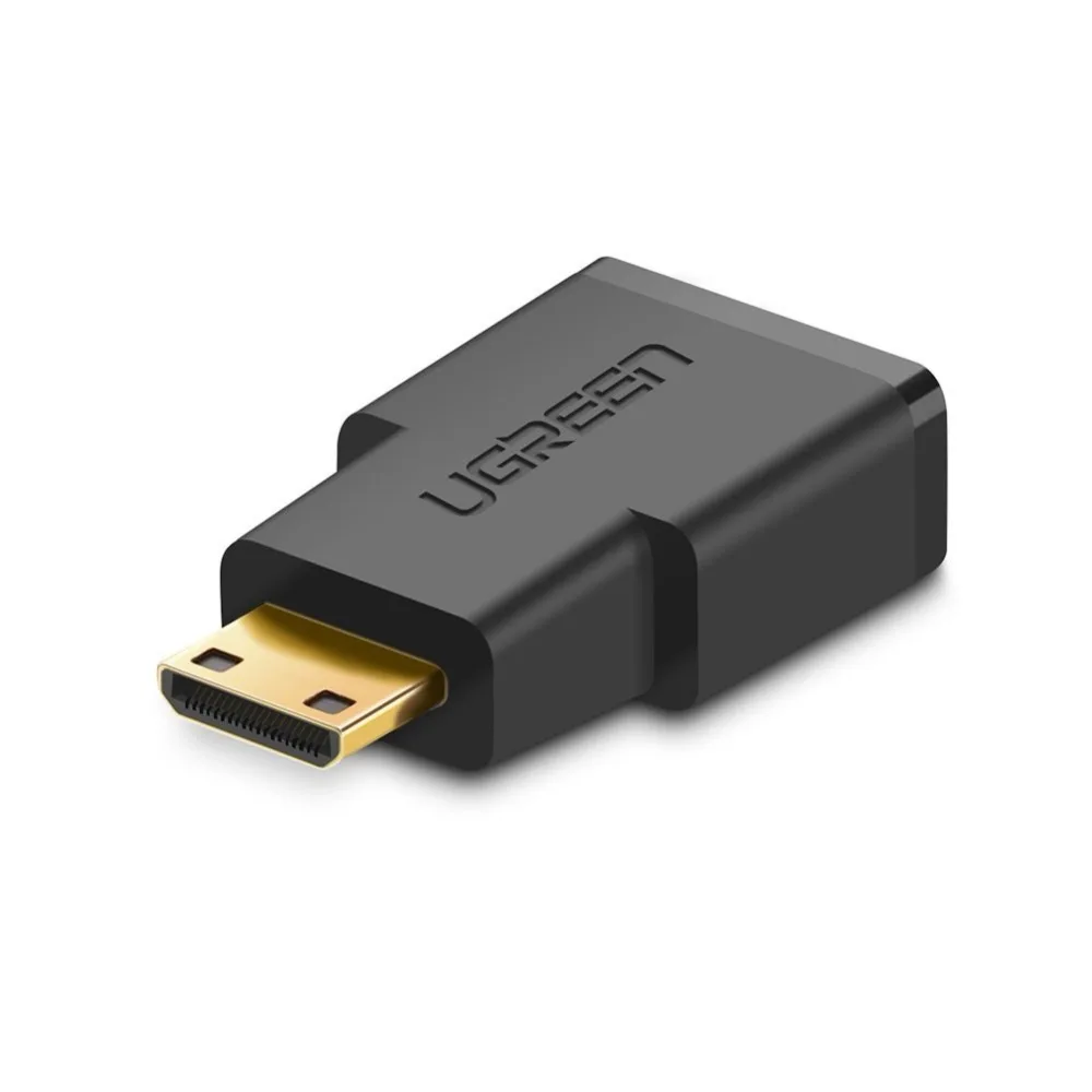 Ugreen Mini HDMI Мужской к HDMI Женский адаптер позолоченный HDMI Разъем для смартфонов видеокамеры планшеты, камеры черный цвет