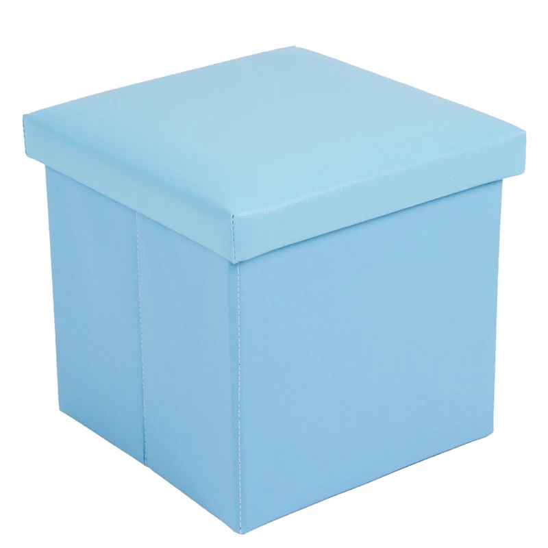 Кожаный складной ящик для хранения для домашней игрушки Органайзер табурет скамейка для ног сиденье с чехлом бытовой чехол многофункциональные ящики