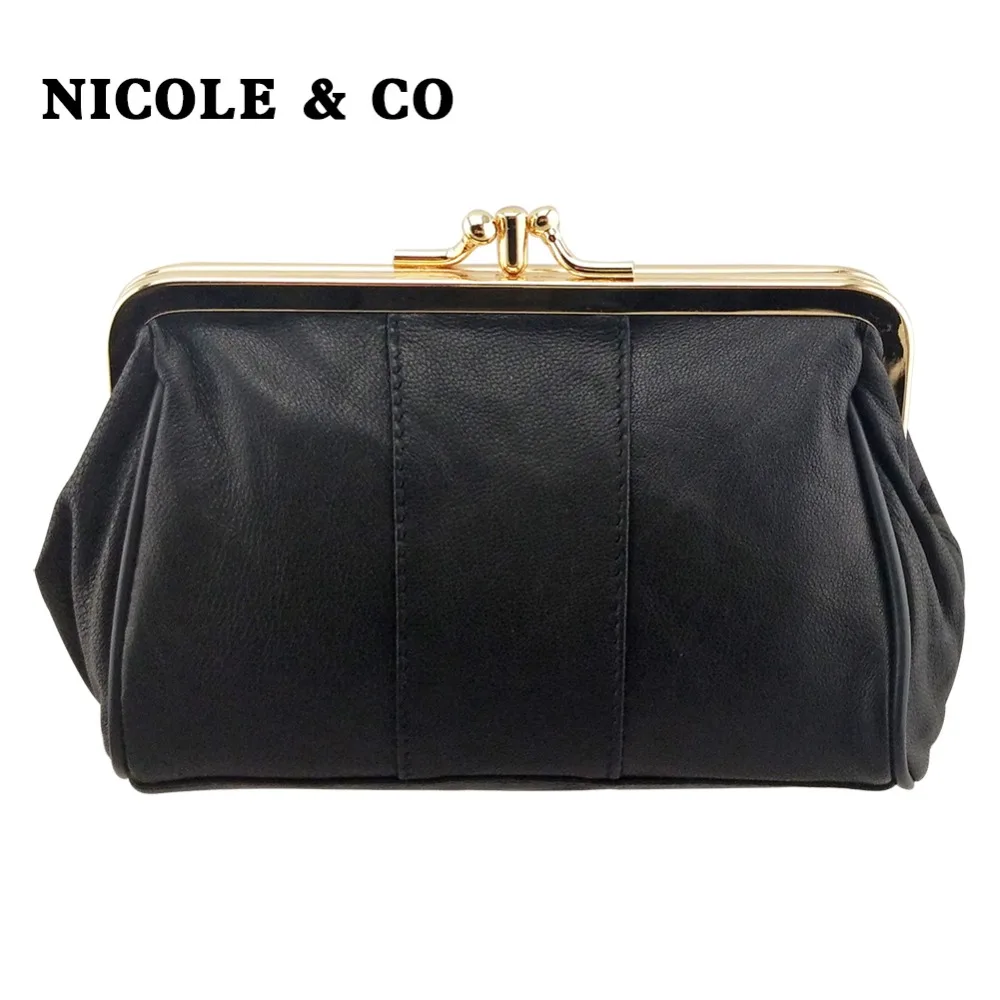 NICOLE & CO оригинал новинка Женский кошелек из овчины натуральная кожа держатель для