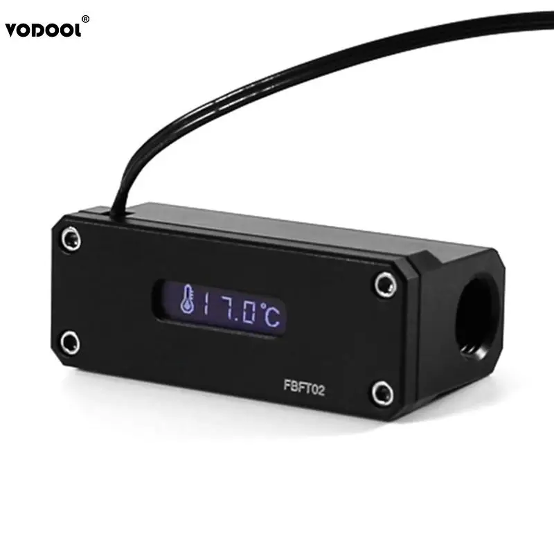 

Digital Water Cooler G1/4 3 Pins OLED Water Temperature Meter Thermometer for Computer Water Cooling System