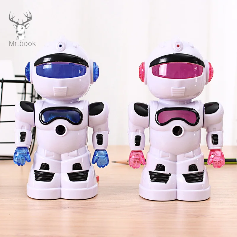 

Creative Robot Modeling Hand Crank Mechanical Accessory Sharpener Student Cartoon Pencil Sharpener for Kid School Supply