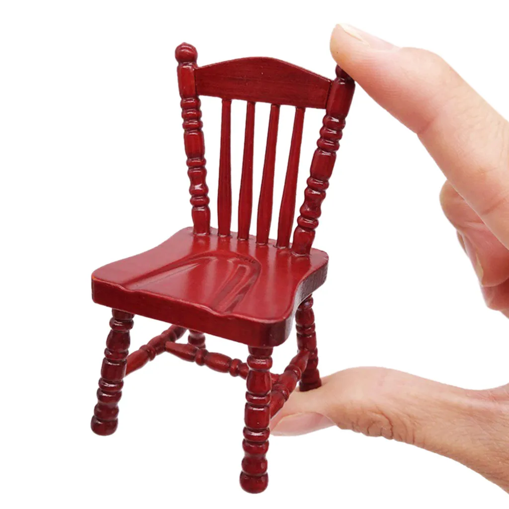 Vintage Mini Dollhouse Furniture Carved Chairs Miniature Kids Pretend Play Toys Vintage Mini Dollhouse Furniture Carved Chairs Miniature Kids Pretend Play Toys