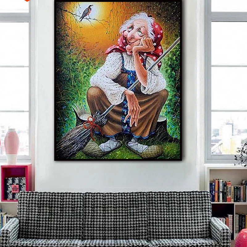 

5D DIY Diamond Painting Embroidery Full Laid Witchcraft Witch Bird Tree Diamond Picture Stitch Handwork Wall Mosaic Home Decor