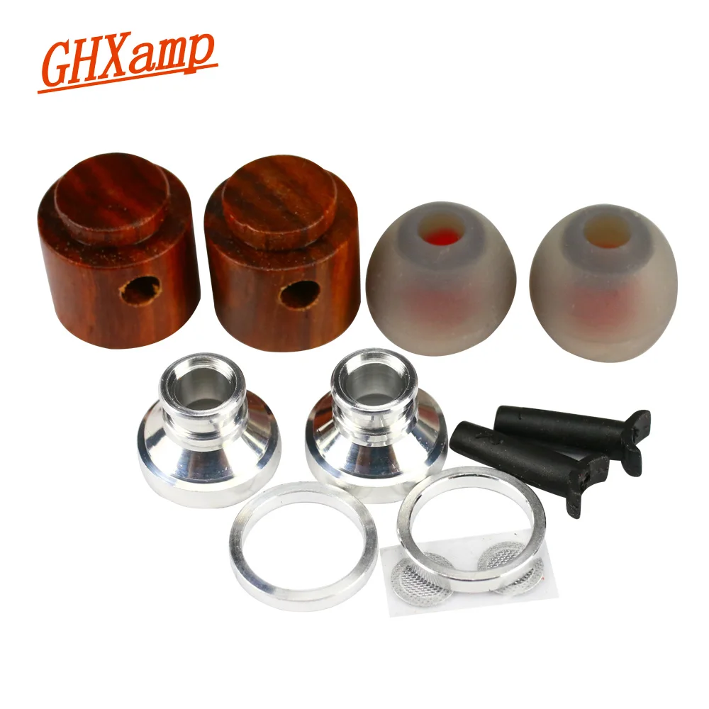 

GHXAMP 10mm Earphone Shell Housing Nature Red Sandalwood Repair Parts for Earphone Speaker 2pcs