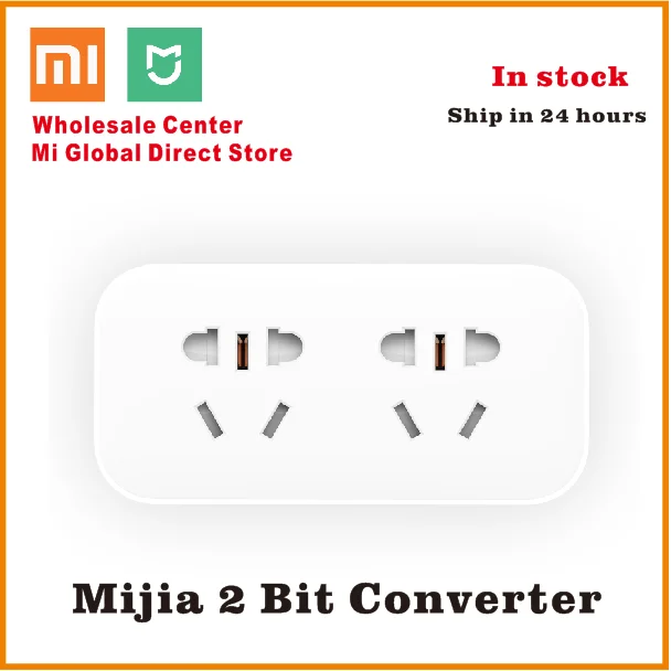 

Xiaomi Mijia Power Strip Converter Portable Plug Travel Adapter For Home Office 5V 2.1A 2 Sockets 2 USB Fast Charging Smart Home