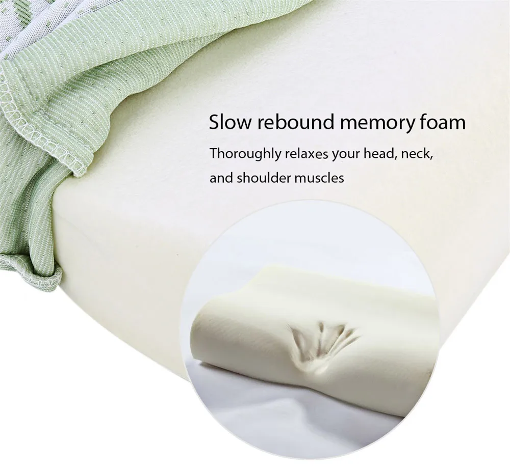 HOT Original Bamboo Fiber Pillow Slow Rebound Health Care Memory Foam Pillow Memory Foam Pillow Support The Neck Fatigue Relief11