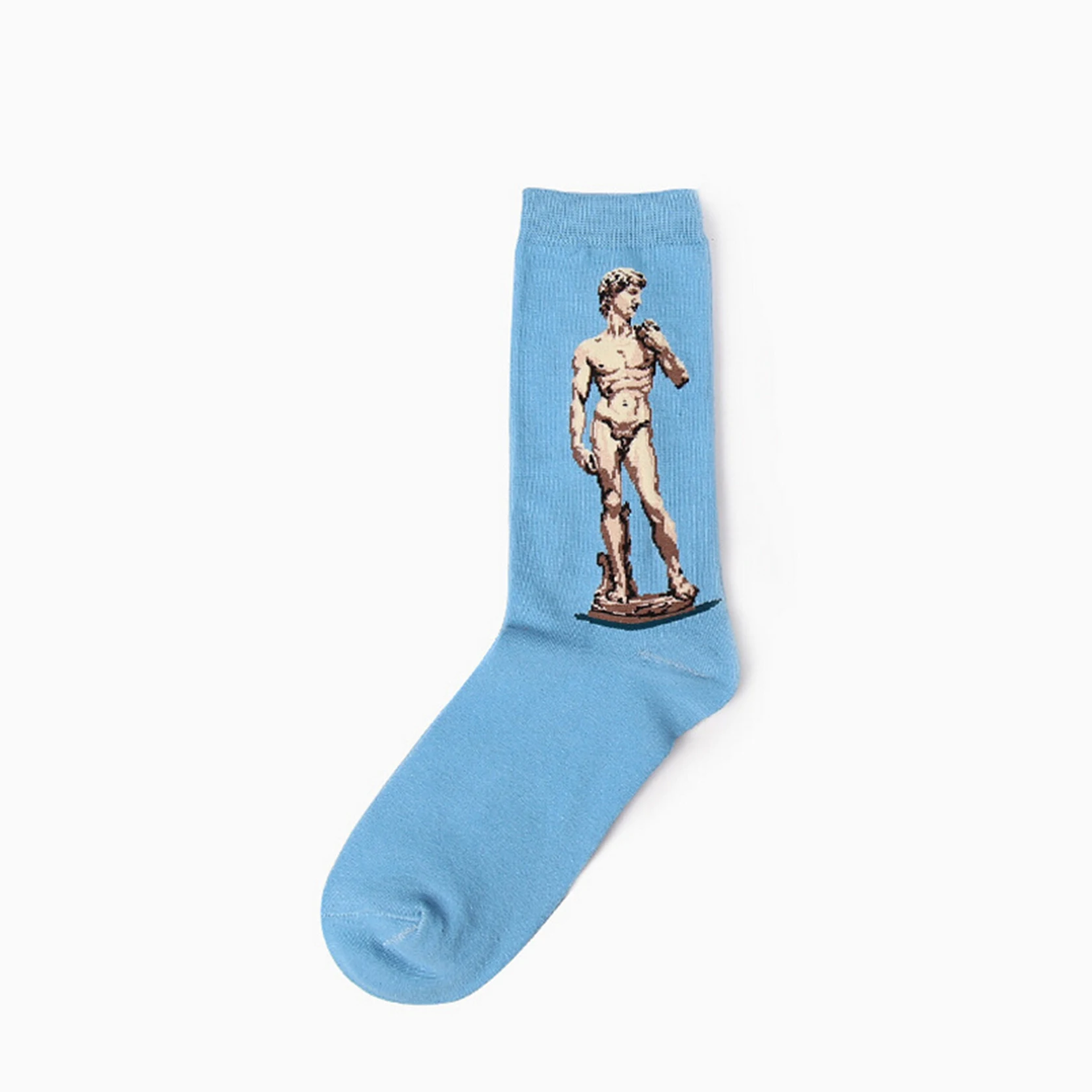 Магазин Crazy Fly носки с принтом женские модные хлопковые носки с рисунком в стиле ренессанса Харадзюку Мона мужские Смешные художественные носки - Цвет: KF6546