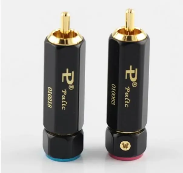 10 шт. Высокое качество позолоченный медный RCA штекер-в замок Аудио разъем |