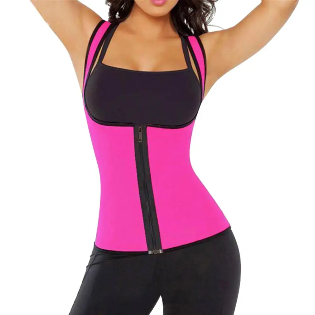 

HobbyLaneNeoprene Running Vest Waist Trainer Fajas Sweat Body Shaper Slimming Shapewear Tank Top Workout Corset Waist Trainer