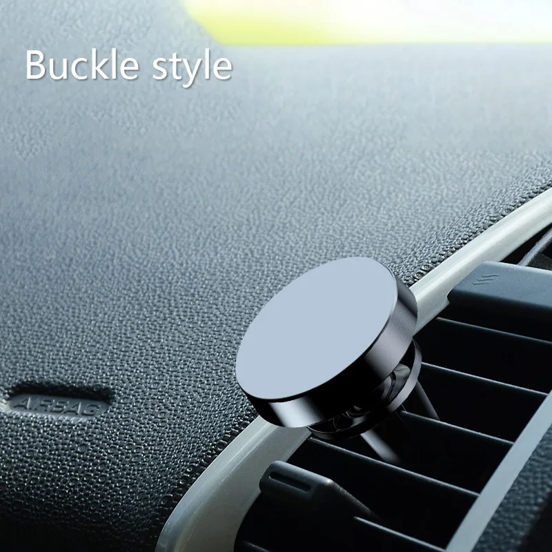 Автомобильный держатель для телефона TCICPC для iPhone, samsung, Xiaomi, металлический магнитный держатель на 360 градусов, автомобильный держатель для смартфона, подставка для телефона - Цвет: Black Buckle Style