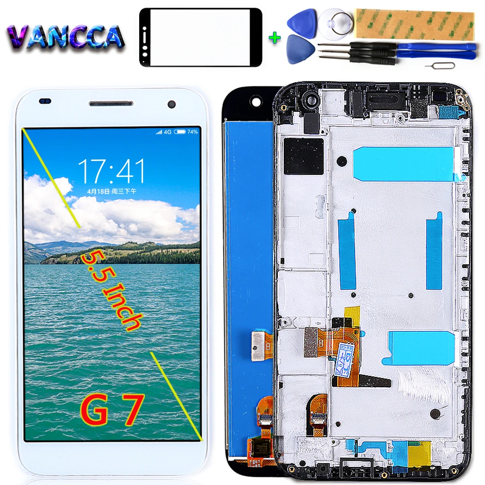 Vancca ЖК дисплей для huawei G7 5 дюймов дигитайзер сенсорный экран в сборе 1920*1080 черный с