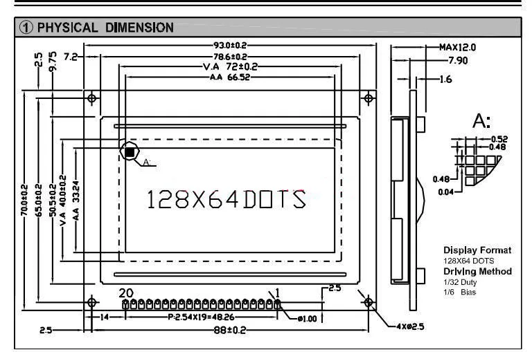 3,3 V LCD12864 дисплей с характером с подсветкой 12864-3,3 V ST7920