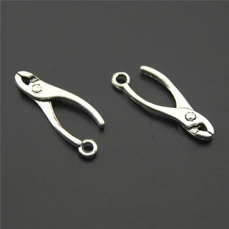 50pcs Silver Color Pliers Tool Charm Pendant Bracelet Necklace Jewelry