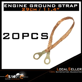 

20pcs (30mm) Braided Engine Ground Strap Automotive Cable Terminal Copper Tinned