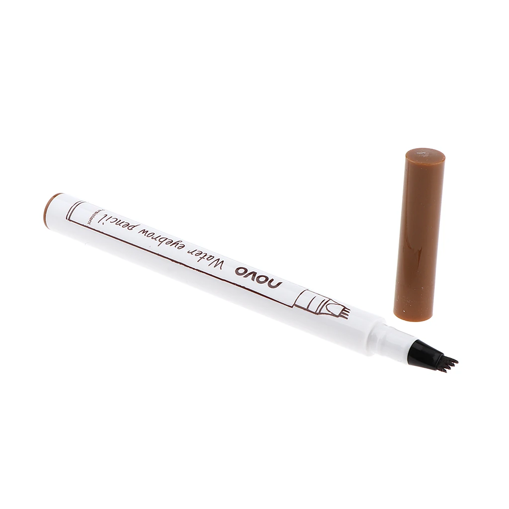 Eyebrow Tattoo Pen - Waterproof Microblading Eyebrow Pencil with Micro-Fork 4 Tip Applicator Creates Natural Looking Eyebrows