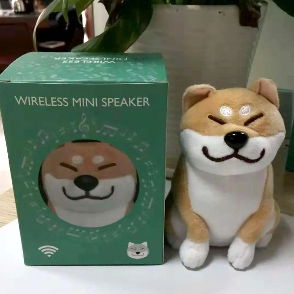 Cute Cartoon Plush Dog Wireless Bluetooth Speaker Stereo Super Bass Subwoofer Home Decoration Christmas Gifts R20