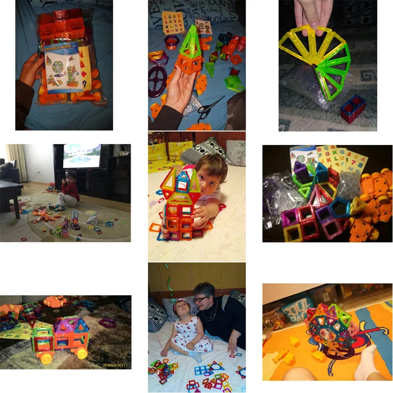 298 шт., Магнитный конструктор, набор для строительства, модель и строительные игрушки, пластиковые магнитные блоки, развивающие игрушки для детей, подарок
