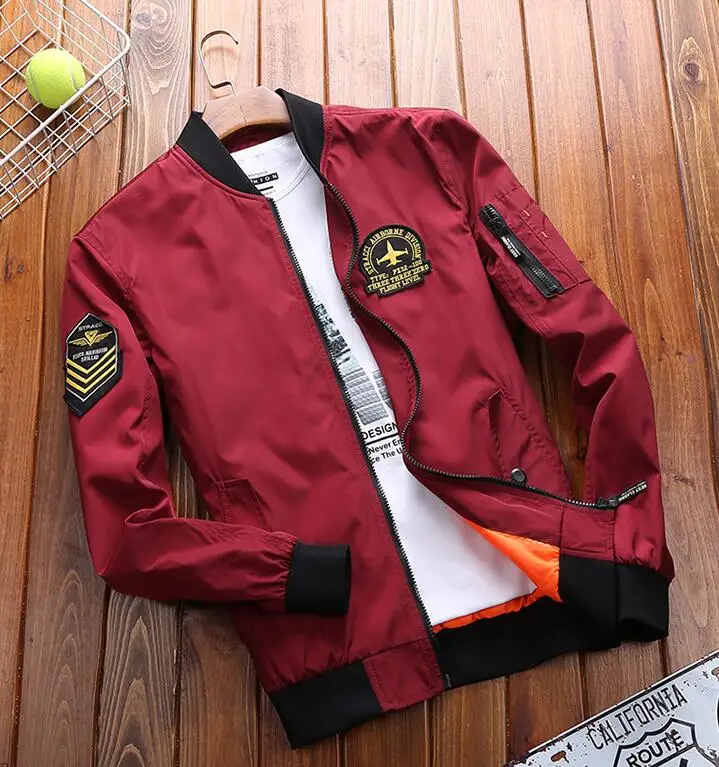 Мужские осенние куртки jaqueta masculino air force ma1 куртка-бомбер casaco anorak de couro куртка-пилот |