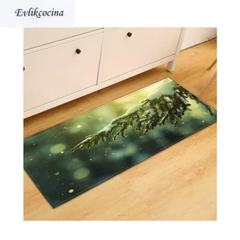 

Free Shipping Snowy Green Leaves Tapis Salon Absorbent Bath Mats Area Rug for Living Room Bedroom Floor Carpet Tapete Infantil