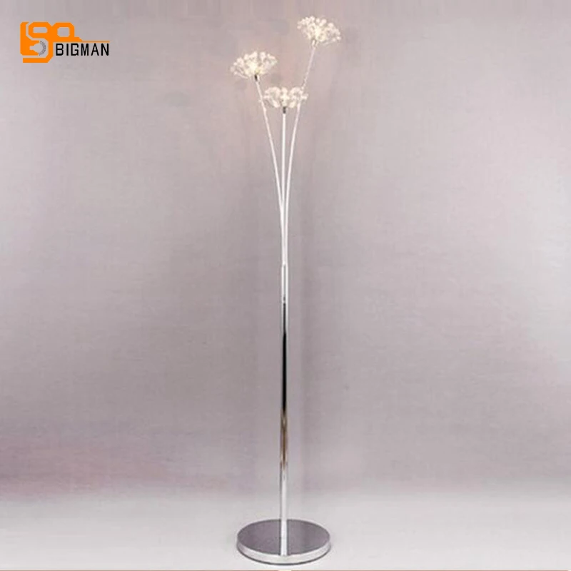 

Fancy design modern crystal floor lamp AC110V 220V lustre LED living room bedroom beside lights