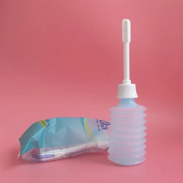 10 Pcs Enema Douche 200ml Clear Portable Disposable Anal Enema Douche Bottle Applicator for