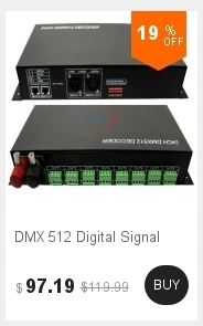 DMX 512 цифровой сигнальный контроллер 24CH RGB светодиодный ламповый декодер диммер постоянного тока 12 V-24 V