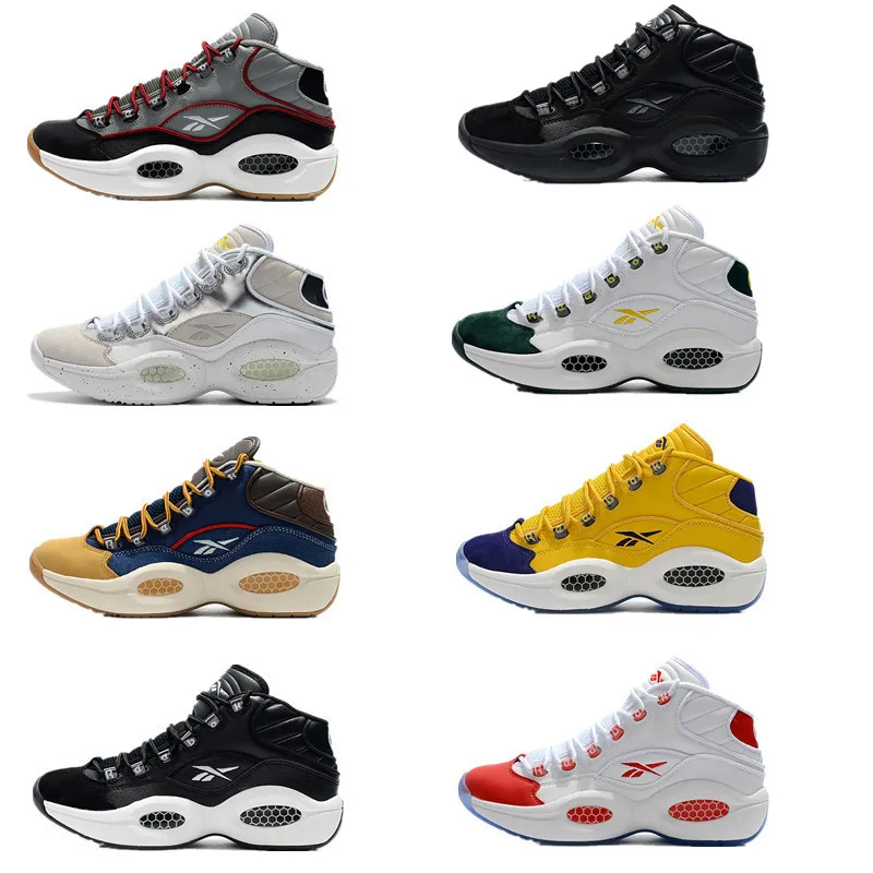 

Reebok Question 1 Mid Dress Code High top Men Breathing Sports shoes