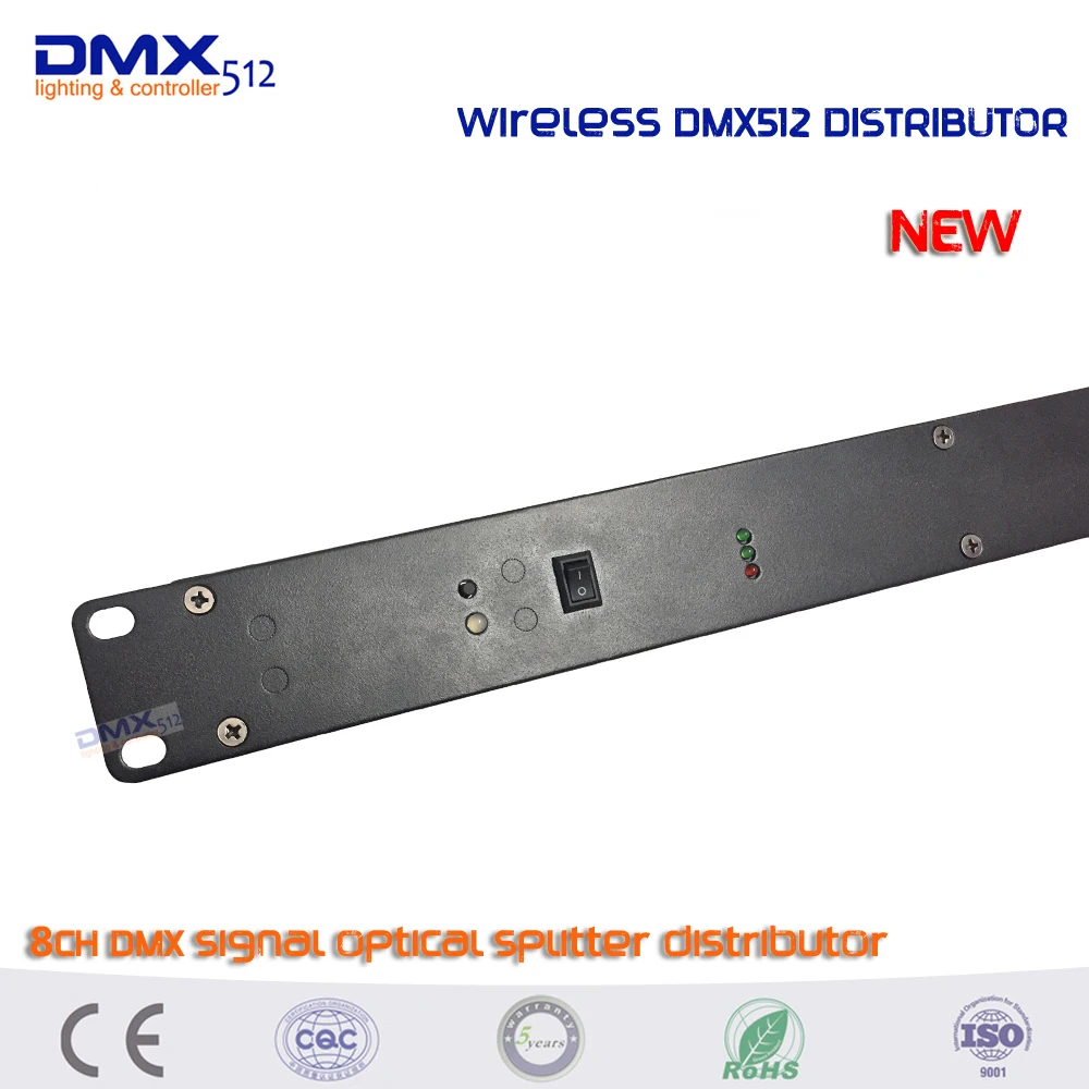 DHL Бесплатная доставка 2.4 г Беспроводной DMX 8ch дистрибьютор DMX512 Свет этапа сигнала Усилители домашние Splitter 8 dmx-сплиттер