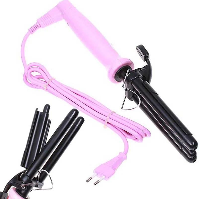 Professional Hair Curler iron 110 220V (EU US Plug) Pink Hair Curling