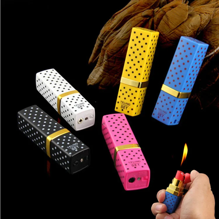 Fashion Creative Women Lipstick Cigarette Lighter 6 Color Nice Desgin