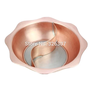 

32cm Sichuan Chongqing China copper mandarin duck hot pot thickened Mongolian Chinese copper handmade fire pot
