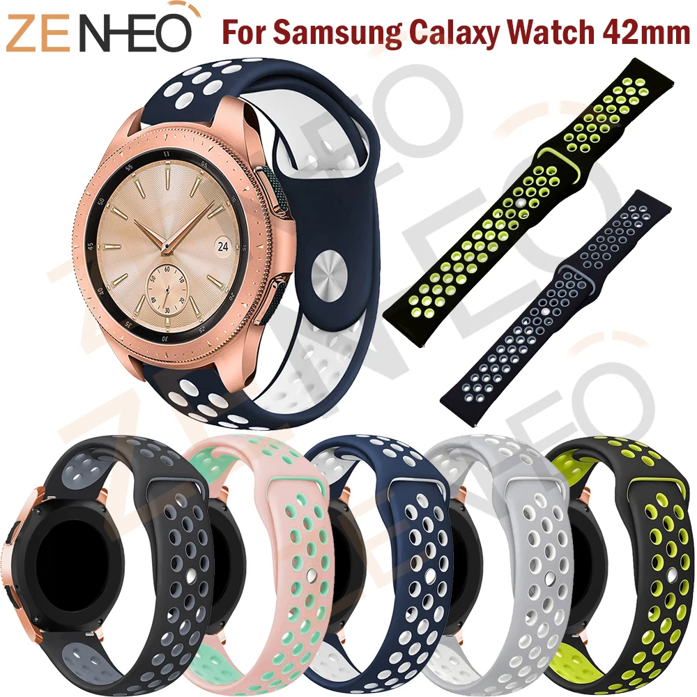 

for Samsung Galaxy Watch 42mm Band Sport Silicone strap Bracelet Watchband For Xiaomi Huami Amazfit Bip Watch Strap Wristband