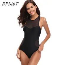 ZPDWT, новинка, черный монокини, сетчатый, цельный, купальный костюм, пляжная одежда, летний Боди, трикини, купальный костюм, настраиваемый, купальник, одежда для плавания
