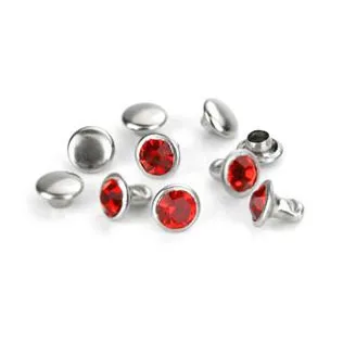

7mm Red Glass Round Rhinestone Rapid Rivet Studs 1000pcs/lot