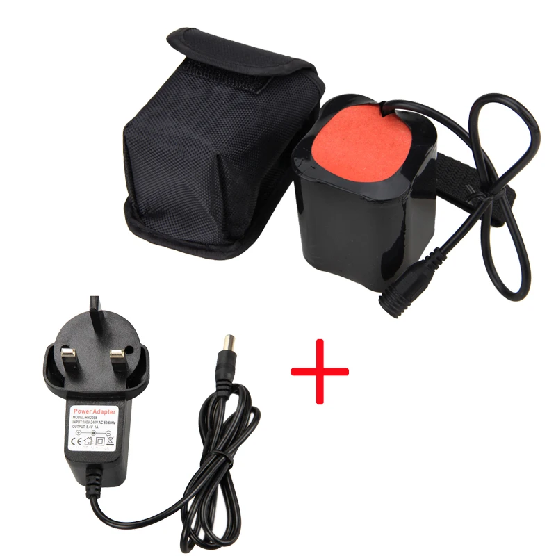 Discount NEW 20000mAh 8.4V Battery Pack fit for T6 L2 LED x2 x3 Bike Bicycle Light Head Torches Lamps 8