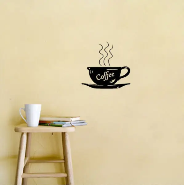 Coffee Cup vinyl wall art decal stickers Cafe Decor Removable Art Decor