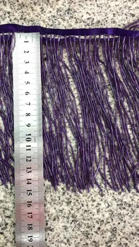 

15cm JIANXI.C-51547 high class beaded Fringe Ribbon Trim Fringe Tassel Lace Trim in purple for party dress decoration