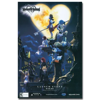 

NICOLESHENTING Kingdom Hearts 1 2 Game Art Silk Poster 12x18 24x36 inch Wall Picture Home Living Room Decoration Kairi Sora 010