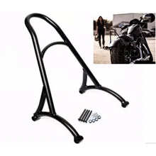 Черная мотоциклетная короткая пассажирская спинка для Harley Sportster XL Iron nighster 883 1200 48 2004- 16