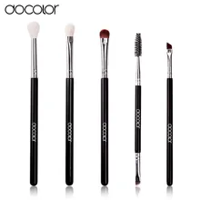 Docolor 5Pcs/set Professional eye Makeup Brushes Set top goat and synthetic hair Cosmetics Face Eyeshadows Brush Kit pincel