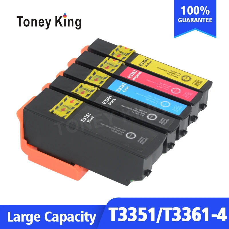 5 шт. в упаковке чернильный картридж T33 33XL T3351-T3354 совместимый с Epson Expression Premium XP-530 1