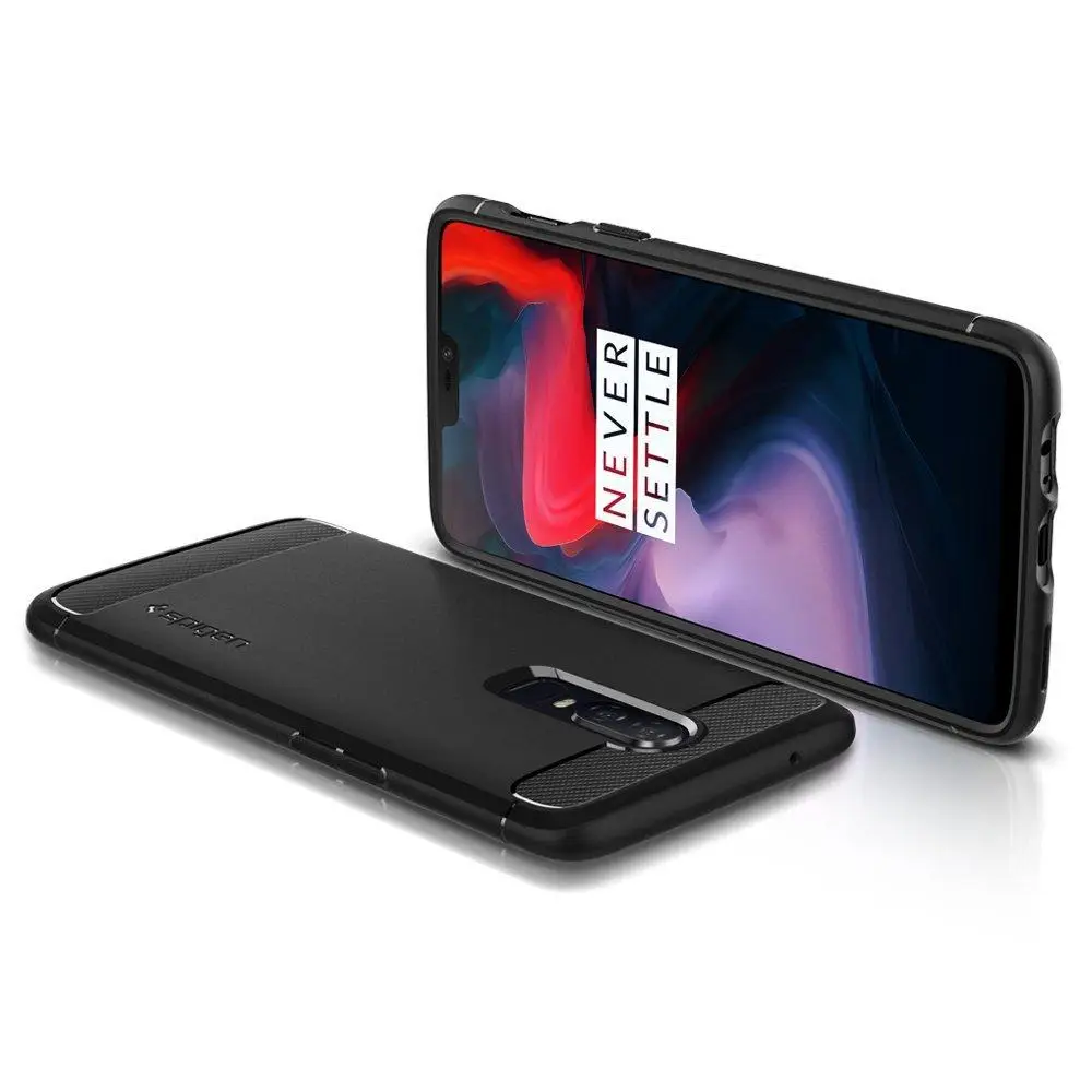 Чехол SPIGEN OnePlus 6, прочный черный чехол K06CS23358