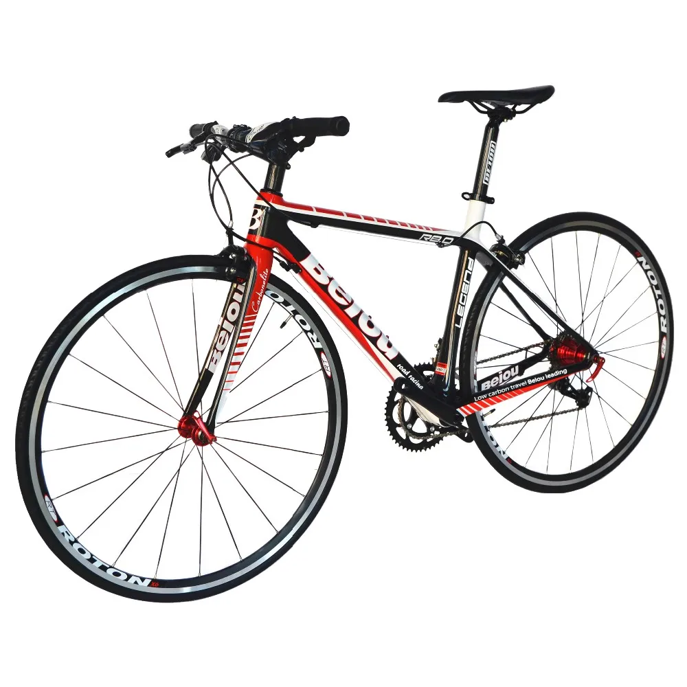 Perfect BEIOU 2016 Carbon Comfortable Bicycles 700C Road Bike LTWOO 2*10 Speed  S R A M  Brake Complete 18.3 lb Hybrid Bike Fiber CB012 1